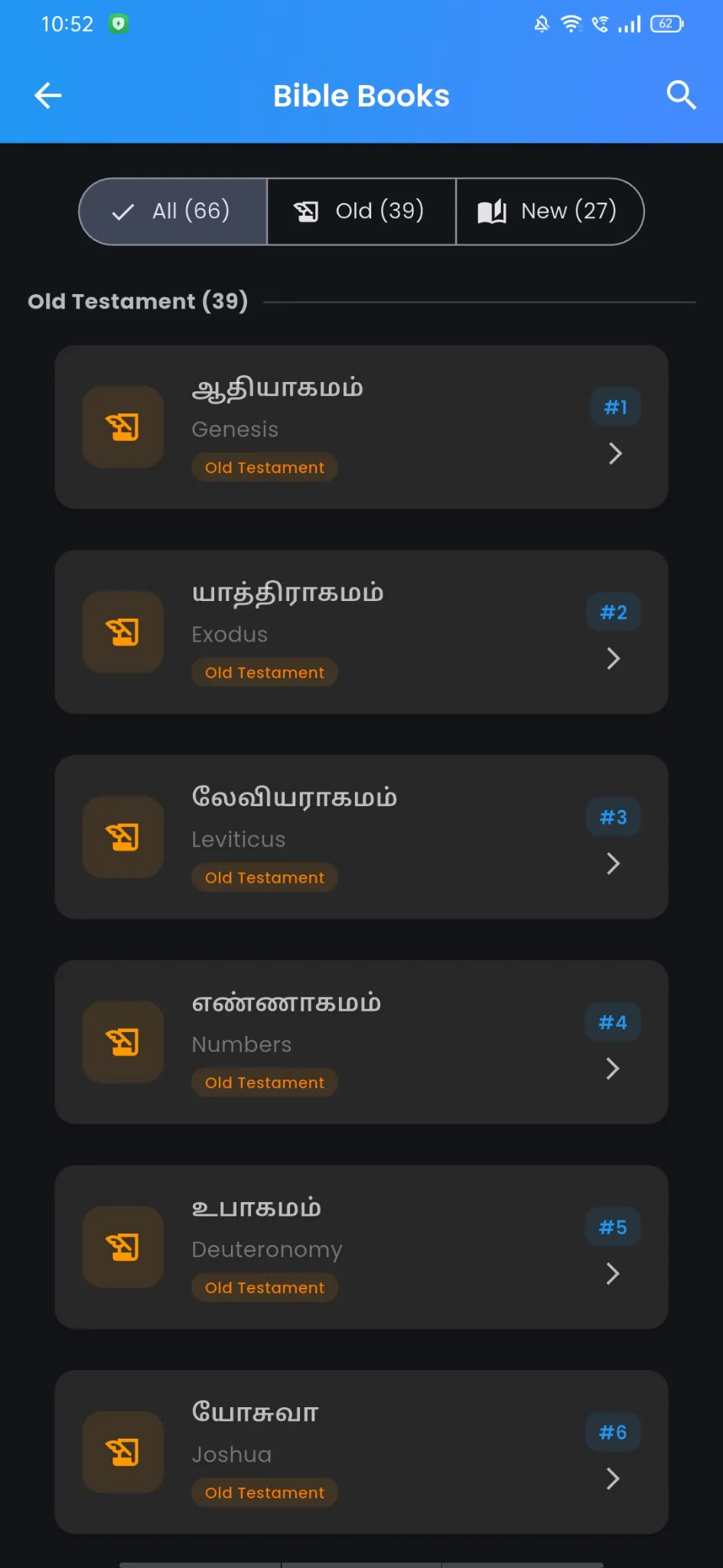 Dashboard screen